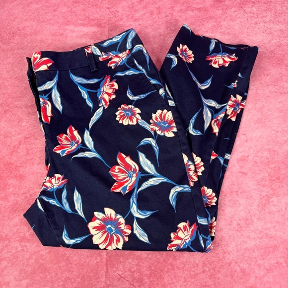 Lands' End Pants - 205. Lands’ End Mid Rise Straight Leg Floral Pants Women’s Size 16